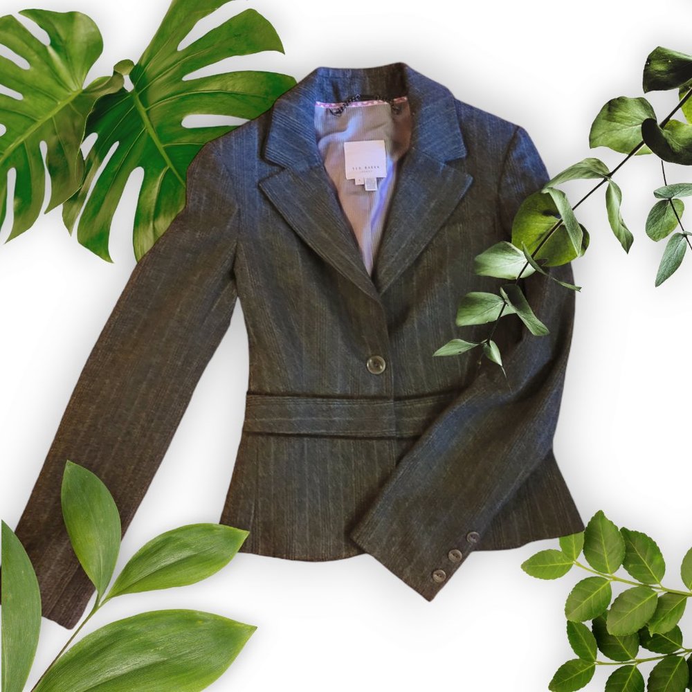 Ted Baker Brown Wool Blazer, sz XS (1)